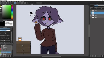 how to get gradient eyes - and static filter on MediBang Paint Pro