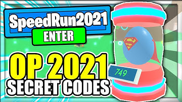 (2021) ALL *NEW* SECRET OP CODES! Speed Run Simulator Roblox