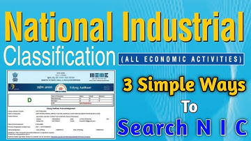 Nic code | How to find Nic Code for udyog aadhar registration