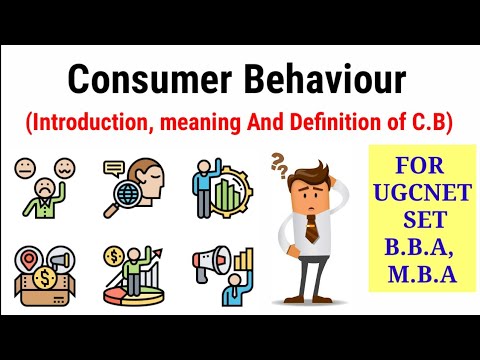 Introduction, Meaning and Definition of Consumer Behaviour for UGCNET,SET,BBA,MBA,M.COM 😊