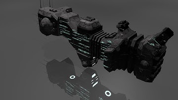 Procedurally generated spaceships using Blender/Python