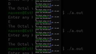 C Program to Convert Hexadecimal to Octal | C Programming Shorts #1printf