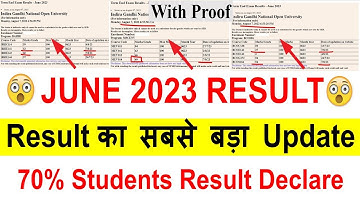 😲{Breaking News}IGNOU June 2023 Result का सबसे बड़ा Update Published | 70% Result Declare With Proof