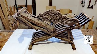 restoration of the ancient Savonarola chair