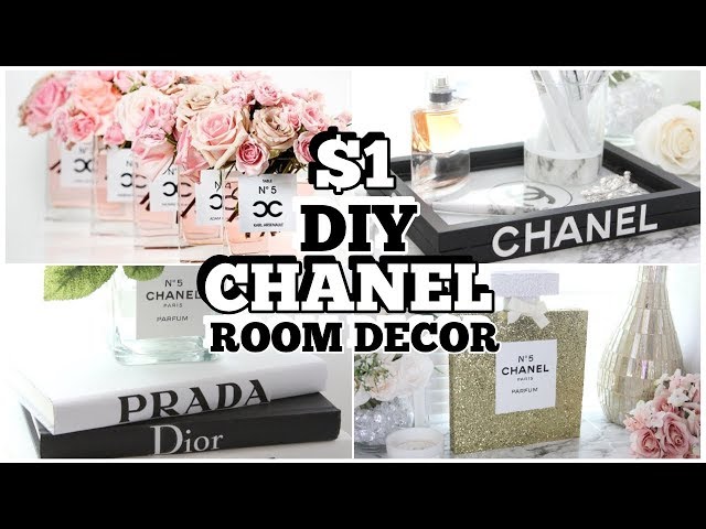 $1 CHANEL DOLLAR TREE 4 DIY HACKS ROOM DECOR 