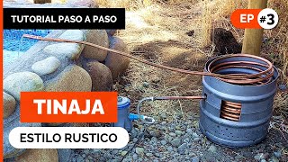 TINAJA de PIEDRAS CASERA!    Caldera a leña para piscina de agua caliente estilo rústico | Ep 3