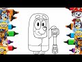 Easy Bluey Cartoon Drawing | Bluey Art Lesson