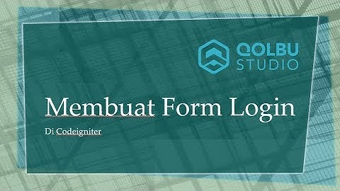 Tutorial Membuat Form Login di Codeigniter part 3
