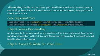 Solving the Failed to Decode Data Using Encoding 'utf-8' Error in Dart During AES Decryption Details