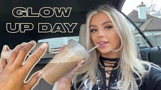 GLOW UP &amp; PAMPER WITH ME POST LOCKDOWN | HAIR, NAILS + ICED COFFEE KICKS