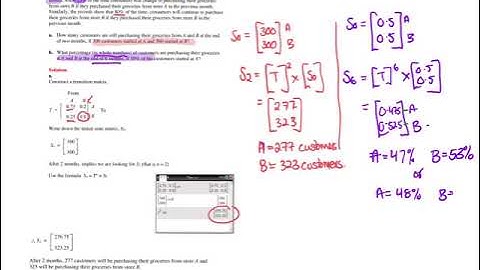 12FURTHER Transition Matrices Ex12C-2&3