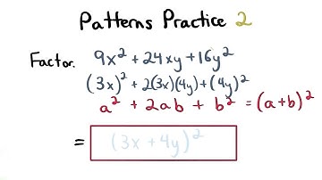 Factoring Patterns Practice 2 - Visualizing Algebra