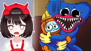 картинка: ГРУСТНЫЙ ХАГИ ВАГИ и КУКЛА ИГРА В КАЛЬМАРА 😭 Реакция на Мульт POPPY PLAYTIME Анимации!