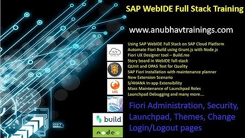 SAP WebIDE Full Stack Training | SAP Fiori Launchpad Security Concepts | Build Fiori using Grunt.js