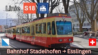 Zürich Forchbahn S18 Cab Ride Stadelhofen Esslingen 4K