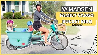 MADSEN BUCKET BIKE REVIEW: Best Family Cargo Bike? |  ULTIMATE CARGO BUCKET BIKE FOR KIDS! by The Confused Mom 1,528 views 8 months ago 12 minutes, 31 seconds