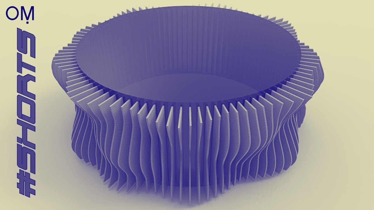 Inner Ribs Cnc CNC / laser cut , parametric ribs - grasshopper rhino #shorts - YouTube