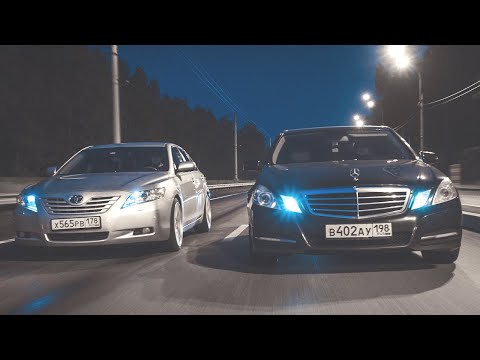 Toyota Camry 3.5 vs Mercedes-Benz E350 - Японская Легенда против Злого Немца! КТО КОГО?!