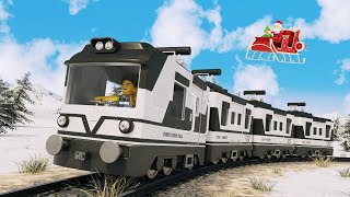 Santa & Thief cartoon  Lego City Winter Train Cartoon  Choo choo train kids videos