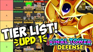 UPD 1] Final Tower Defense TIER LIST (All 6 Stars & 5 Stars & SECRET  UNITS!) 