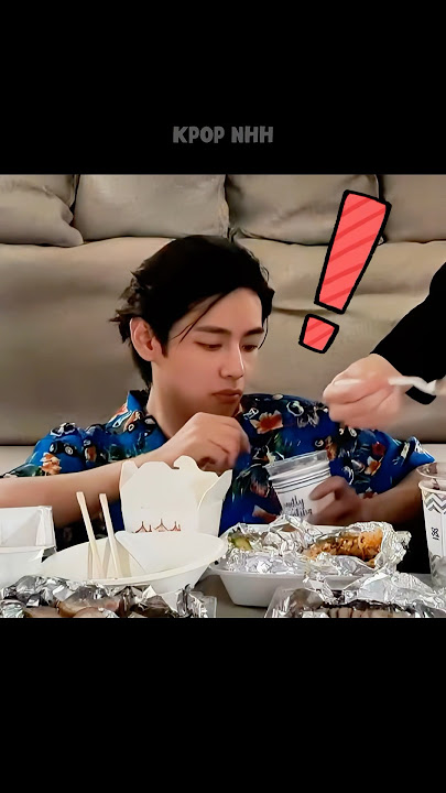 Taehyung Reaction So Funny When Jimin Stole His Spoon 😅😂 #shorts #bts #jimin #taehyung