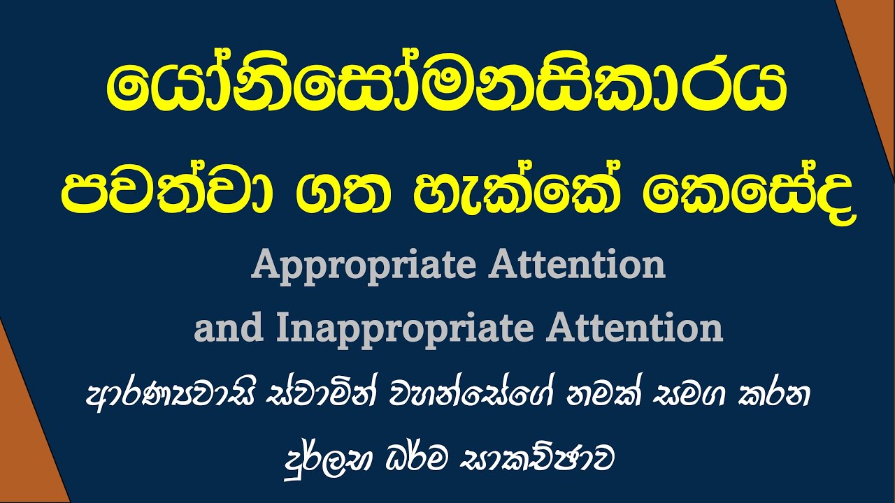 යෝනිසෝ මනසිකාරය : ආරණ්‍යවාසි ස්වාමින් වහන්සේගේ නමක් සමග කරන දුර්ලභ ධර්ම සාකච්ඡාව