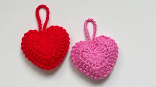 Crochet  Amigurumi Heart  Padded Heart Keyring/Keychain