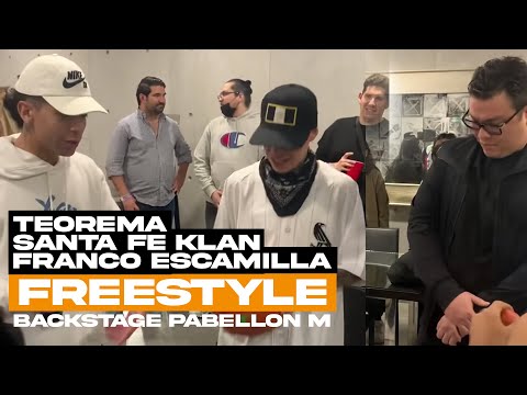 Teorema, Santa Fe Klan & Franco Escamilla, improvisando en el backstage de Pabellon M en Monterrey.