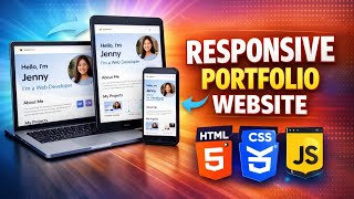 How to Make a Responsive Portfolio Website Using Media Queries | HTML, CSS &amp; JavaScript