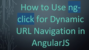 How to Use ng-click for Dynamic URL Navigation in AngularJS