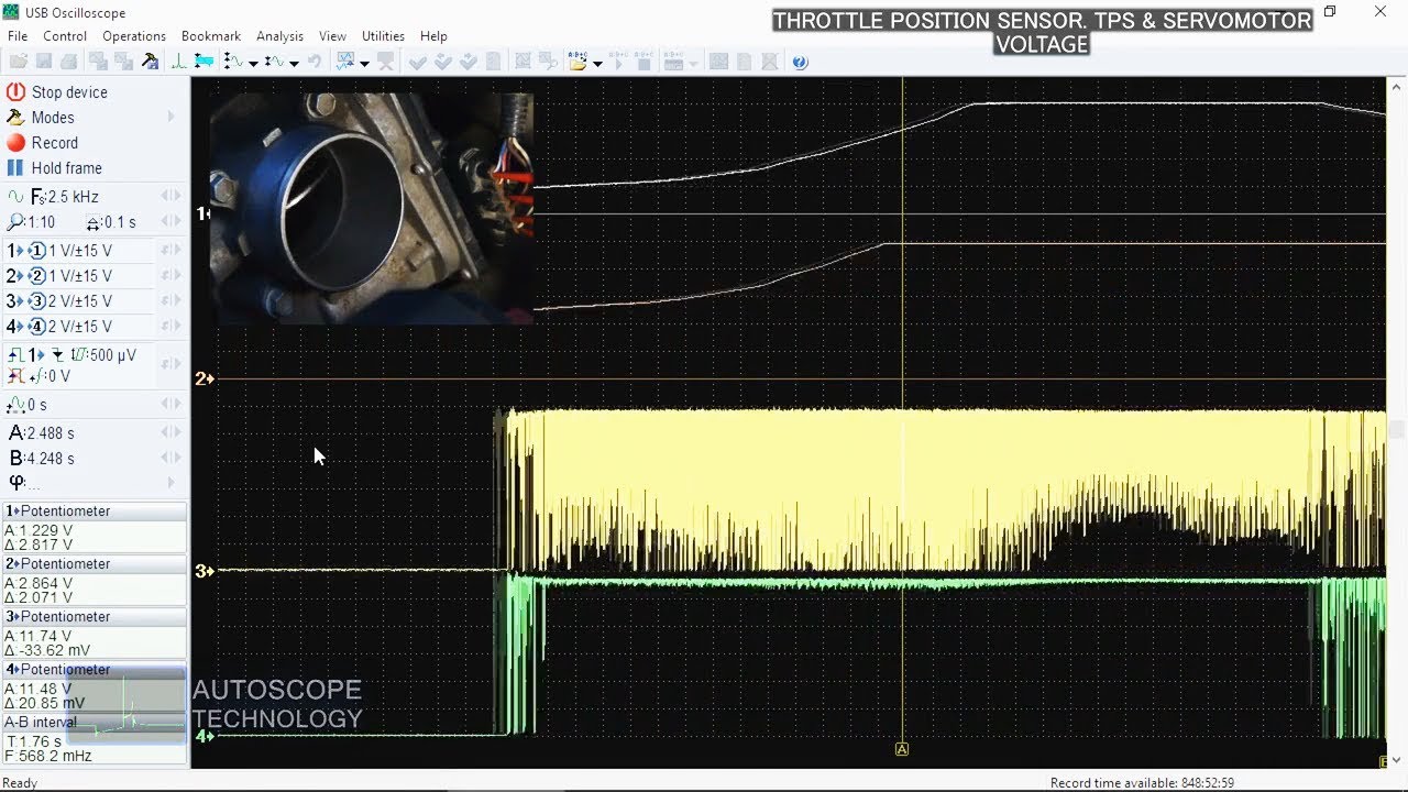Autoscope Throttle ServoMotor Voltage testing - YouTube