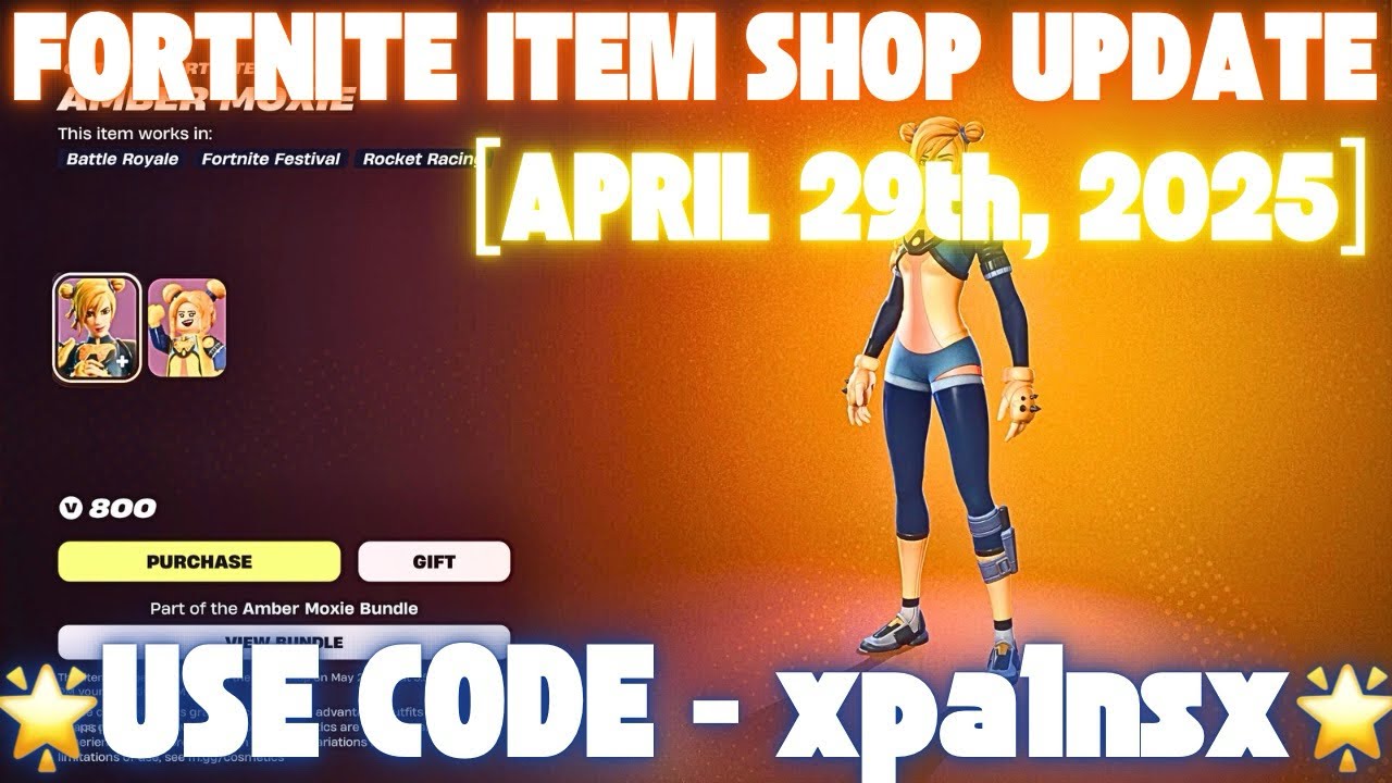 Fortnite item shop  *New* Amber Moxie skin & much more🔥✨[ April 29th, 2025 ]✨