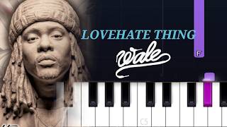 Wale ft Sam Dew - LoveHate Thing (Piano Tutorial)