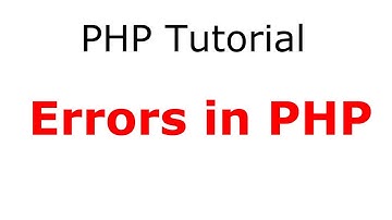 Errors in Php : PHP Tutorials in Hindi #2