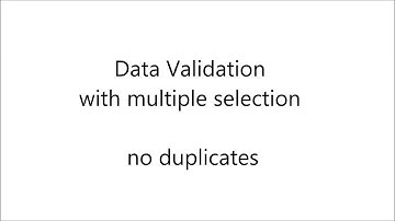 Excel drop down list multiple selection without duplicates. VBA code included