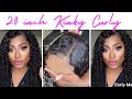 Curly me 20 inch kinky curly glueless wig
