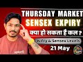 Nifty Prediction & Sensex Expiry Analysis for Tomorrow | 21 May 2026 | Important Levels
