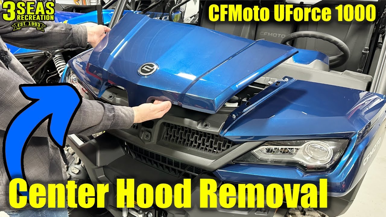 DON'T Break Your Hood! U1000 Center Hood Removal & Install! CFMoto UForce  1000 & UForce 1000 XL 