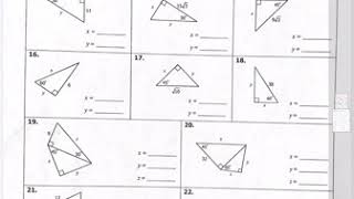 (2- 27- 20) Special Right Triangles
