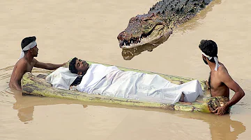 Crocodile Attack and Eat Man in Fishing River | Animal Attack Fun Made Movie By Wild Fighter