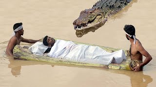 Crocodile Attack and Eat Man in Fishing River | Animal Attack Fun Made Movie By Wild Fighter screenshot 2