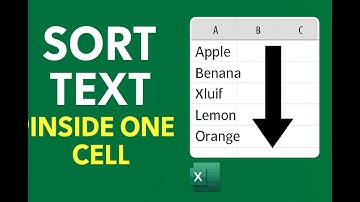 Sort Text Inside One Excel Cell (Comma-Separated)