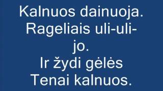 Kalnuos dainuoja + žodžiai chords