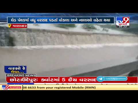 Heavy rainfall batters rural areas of Manavadar, 5 inch rainfall till noon. Junagadh | TV9News