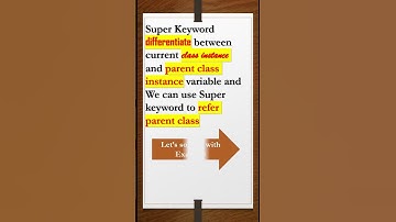 Super keyword in Java #YouTube Shorts #Treanding #viral #video