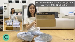 Unbox Nike Air Force 1’ 07 (Original) & Nike Air Force 1’ 07 Next Nature