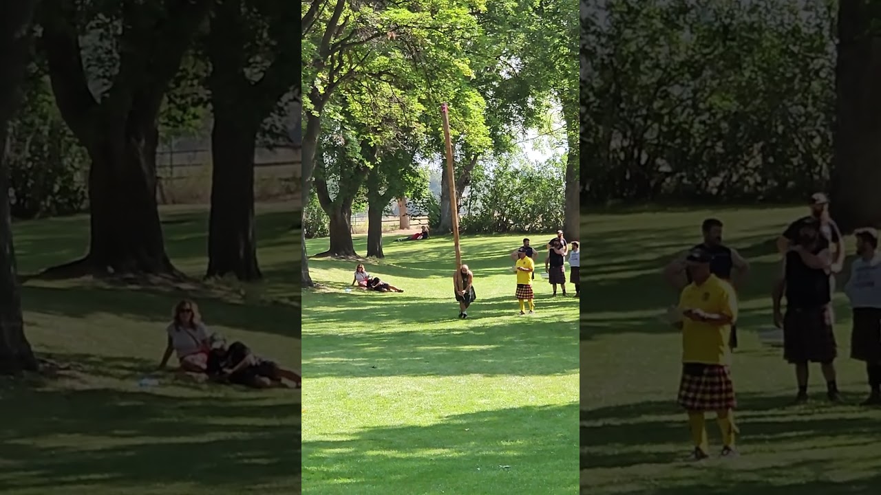 2023 Aug Bitterroot Highland Games   Caber   AJ