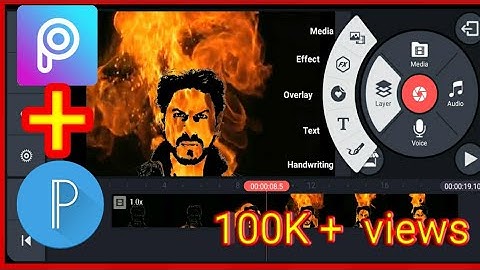 How to  make 🔥fire status video in picsart+pixels lab full tutorial