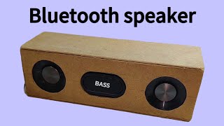 How to make a powerful Bluetooth speaker at home with Wood #project #speaker