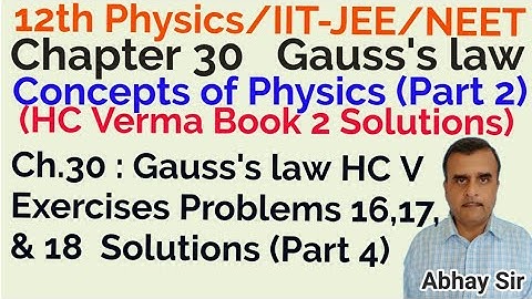 HC Verma Book 2 Chapter 30 : Gauss
